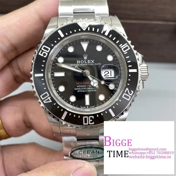 Sea Dweller 43Mm 126600 Single Red Black Dial Ss Bracelet Clean Cf Sa3235 Option1 Rolex