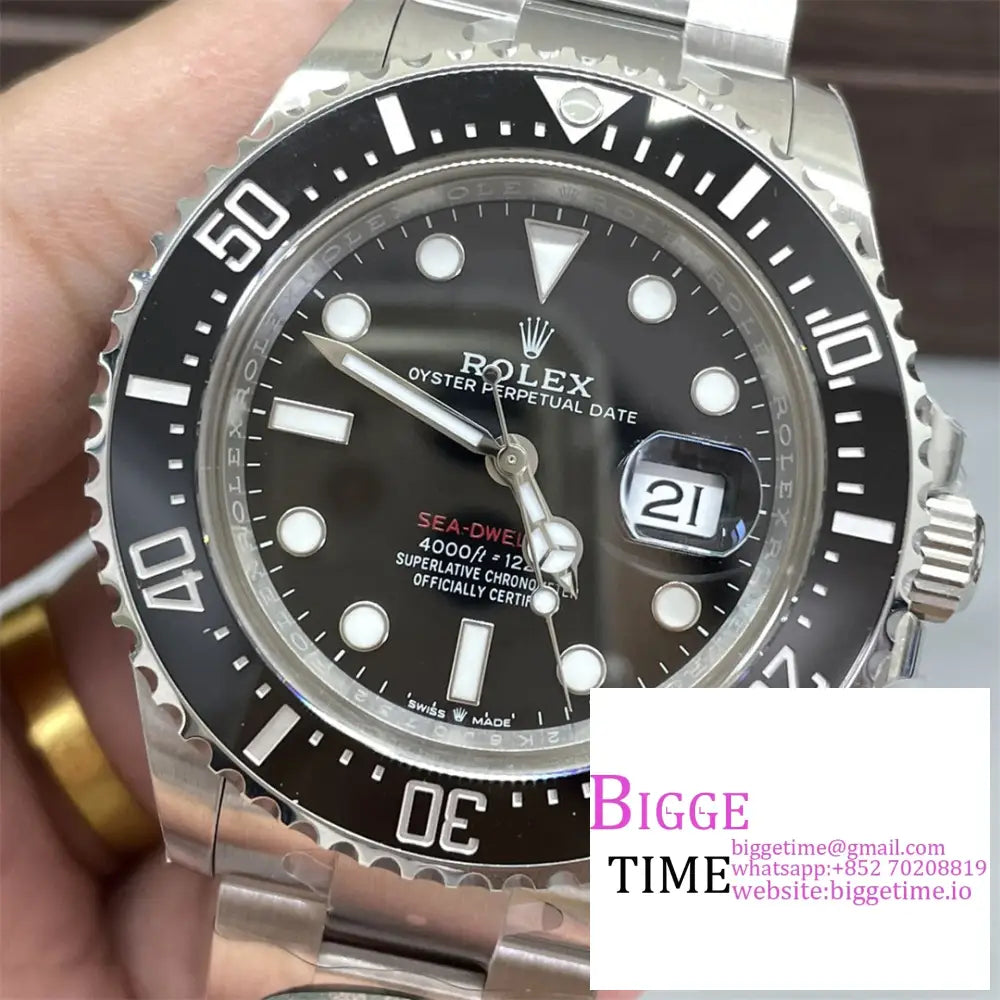 Sea Dweller 43Mm 126600 Single Red Black Dial Ss Bracelet Clean Cf Sa3235 Rolex