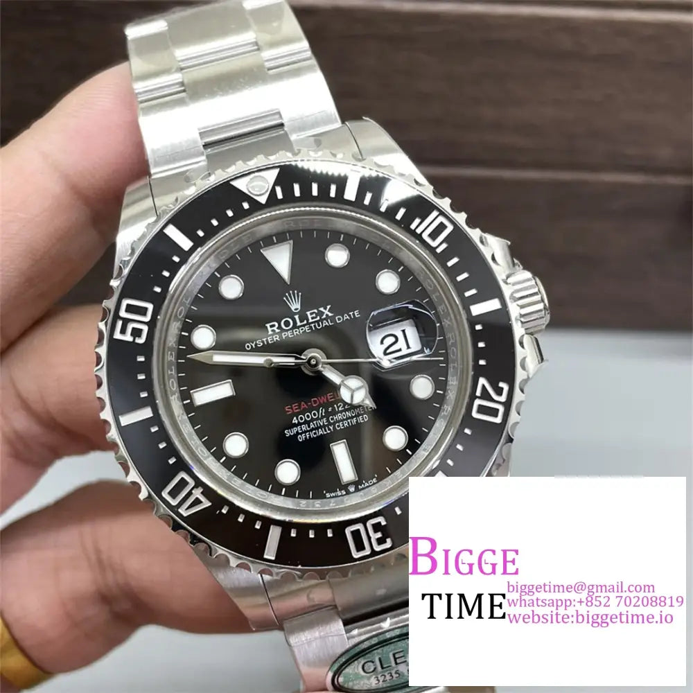 Sea Dweller 43Mm 126600 Single Red Black Dial Ss Bracelet Clean Cf Sa3235 Rolex