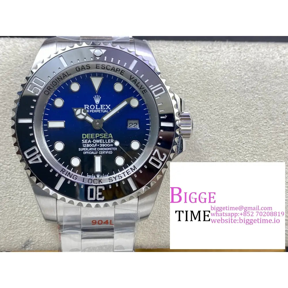 Sea Dweller 44Mm 126660 Gradiant Blue Dial Ss Bracelet Csf Vr3235 Rolex