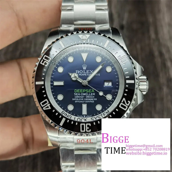 Sea Dweller 44Mm 126660 Gradiant Blue Dial Ss Bracelet Gmf Vr3235 Option1 Rolex