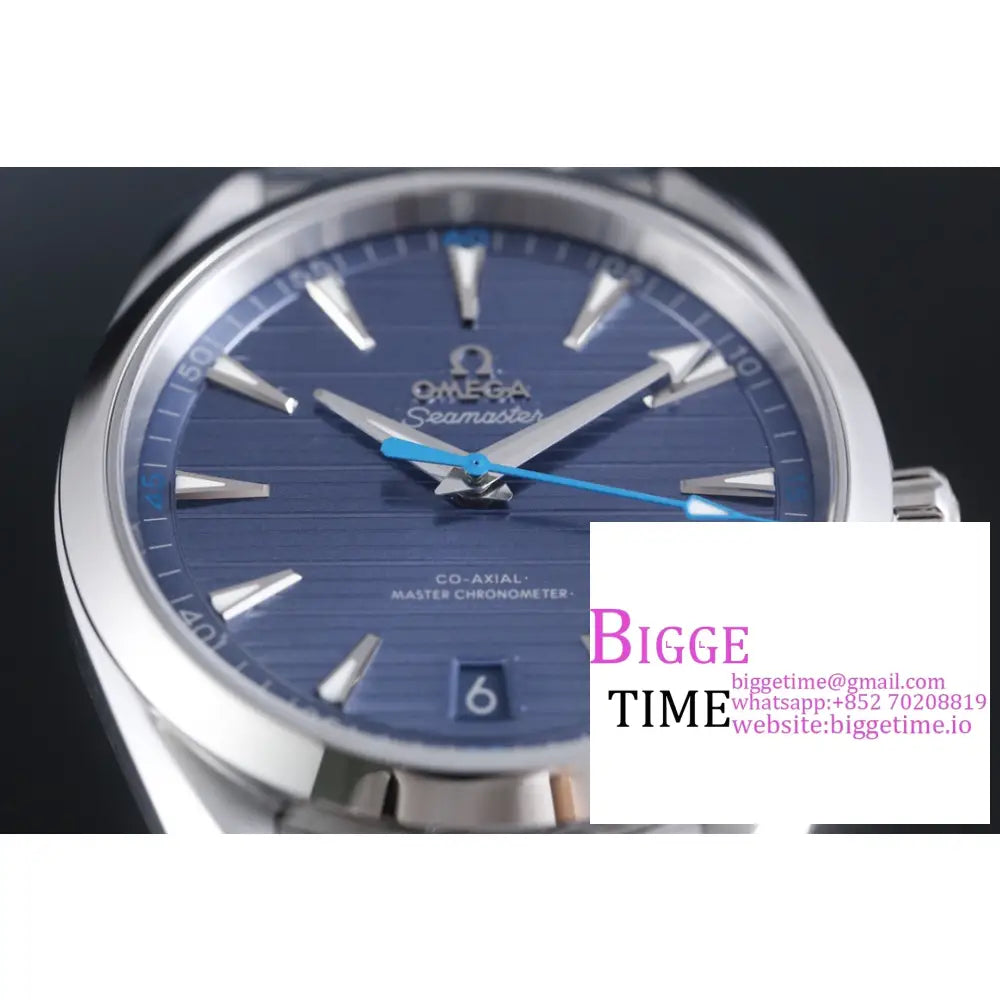 Seamaster 41Mm Aqua Terra 150M Blue Dial Hand Ss Bracelet Vsf A8900 Omega