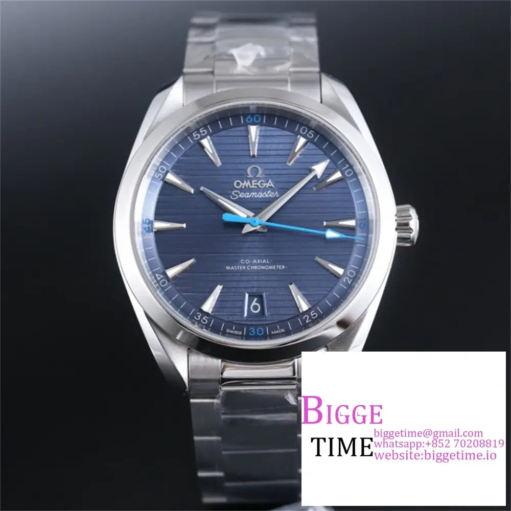 Seamaster 41Mm Aqua Terra 150M Blue Dial Hand Ss Bracelet Vsf A8900 Option1 Omega