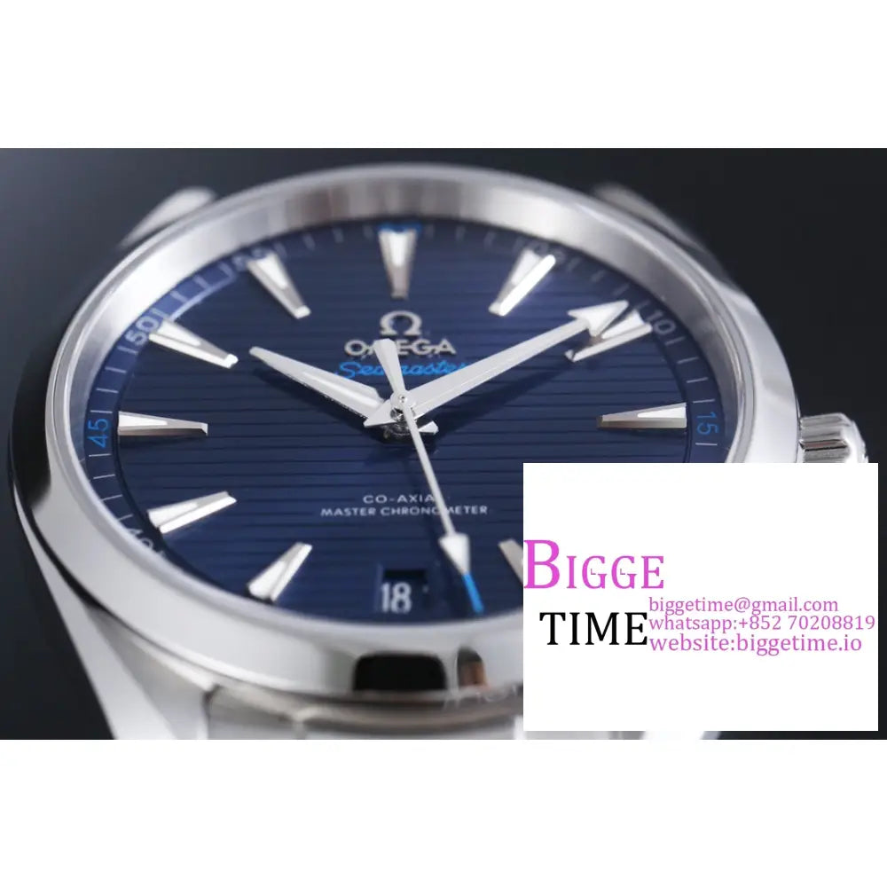 Seamaster 41Mm Aqua Terra 150M Blue Dial Ss Bracelet Vsf A8900 Omega