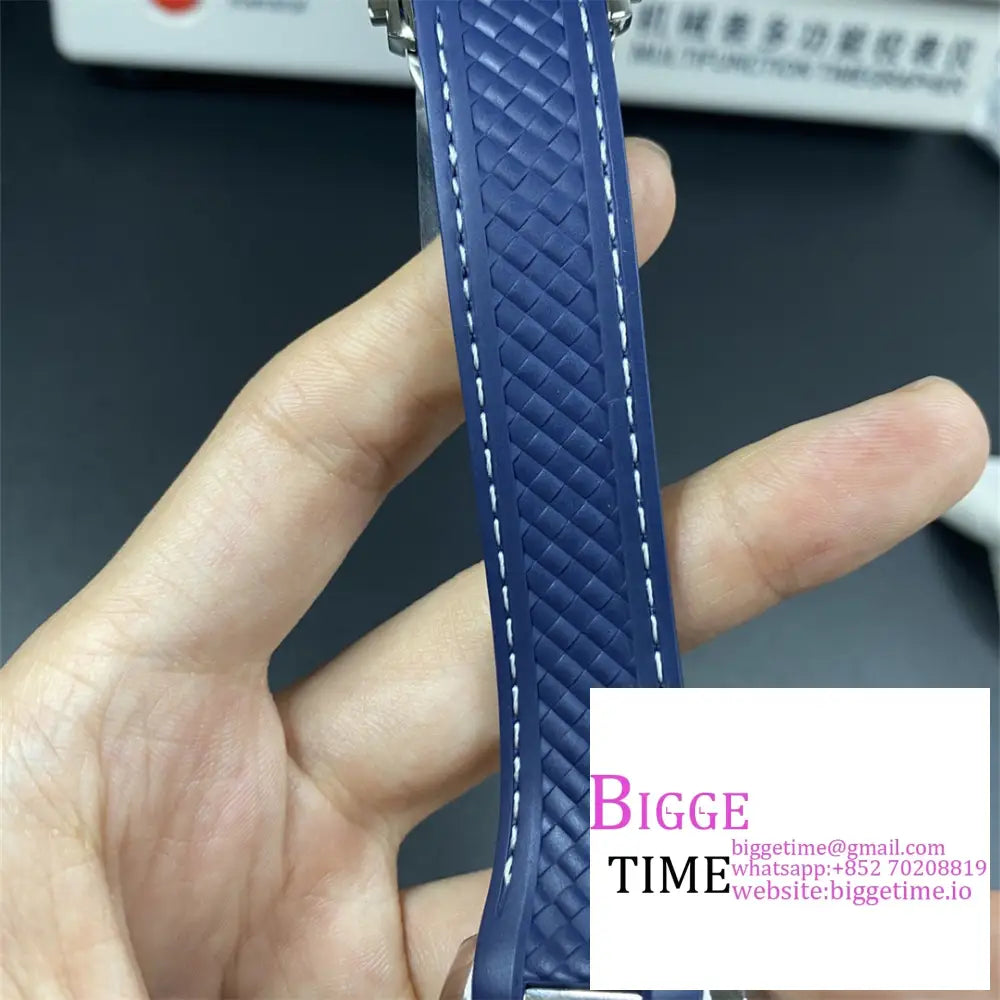 Seamaster 43Mm Aqua Terra 150M Worldtimer Blue Dial Rubber Strap Vsf A8938 Omega