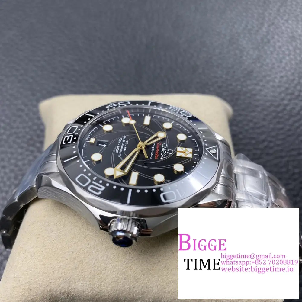 Seamaster Diver 300M 007 James Bond 42Mm Ceramic Black Dial Ss Bracelet Vsf A8800 Omega