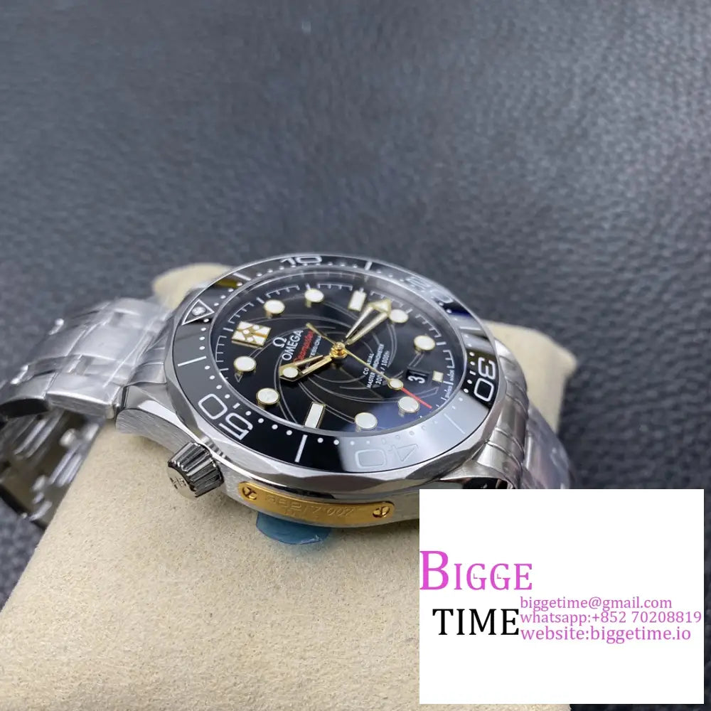 Seamaster Diver 300M 007 James Bond 42Mm Ceramic Black Dial Ss Bracelet Vsf A8800 Omega