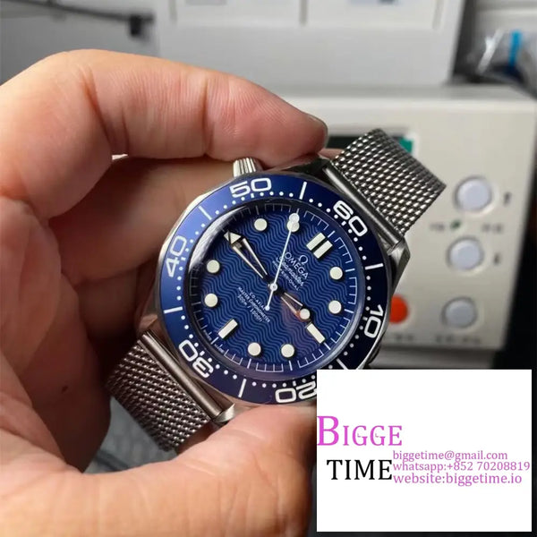 Seamaster Diver 300M James Bond 60Th Anniversary 42Mm Blue Dial Ss Bracelet Vsf A8806 Option1 Omega