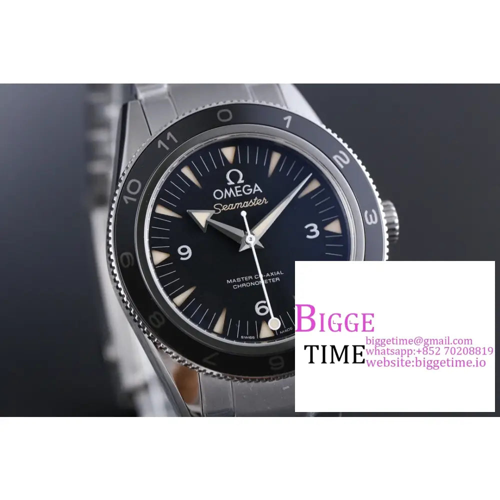 Seamaster Diver 300M “Spectre” 41Mm Ceramic Black Dial Ss Bracelet Vsf A8400 Omega