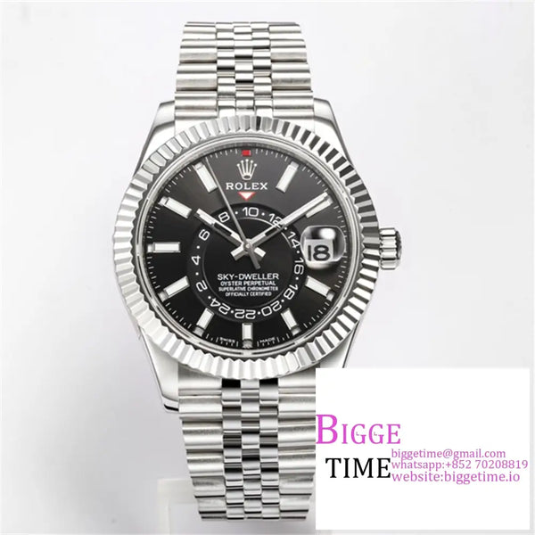 Skydweller 42Mm 326934 Black Dial Jubilee Bracelet Jnf A23J Option1 Rolex