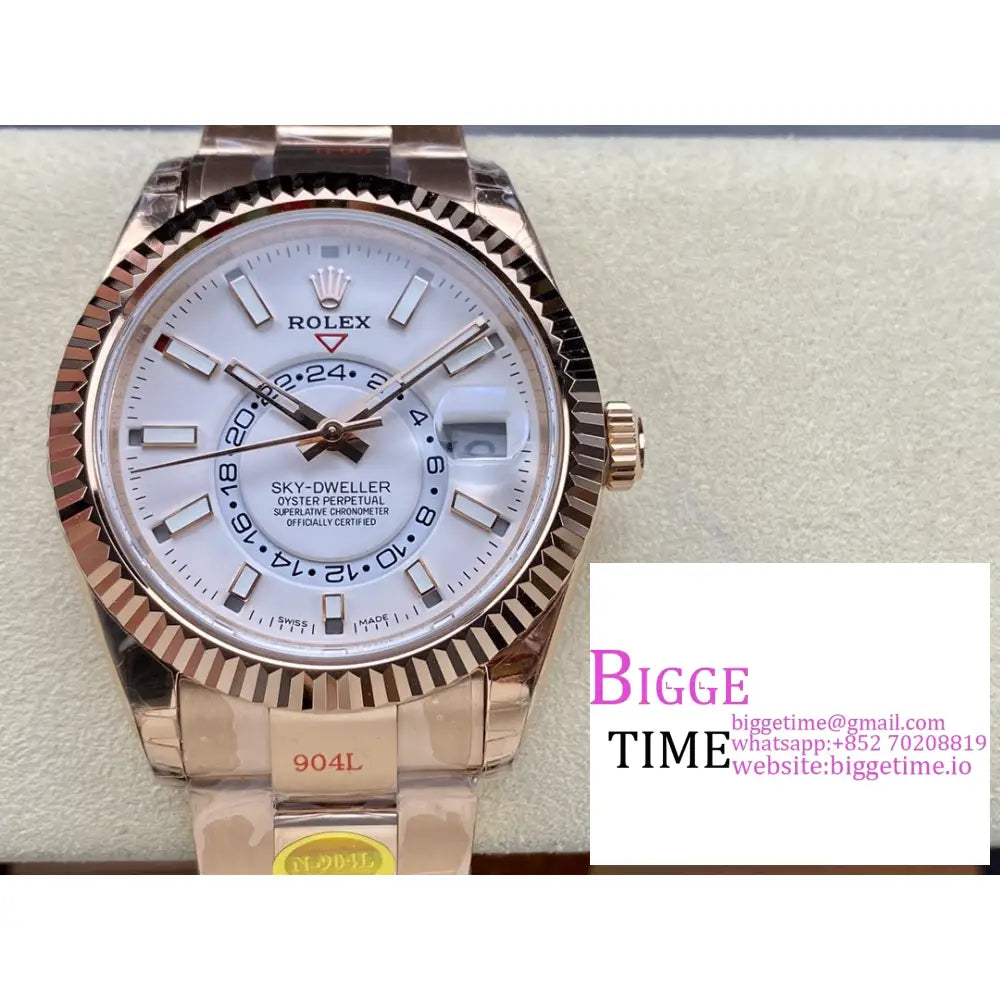 Skydweller 42Mm 326934 Rg White Dial Oyster Bracelet Jwf A23J Rolex