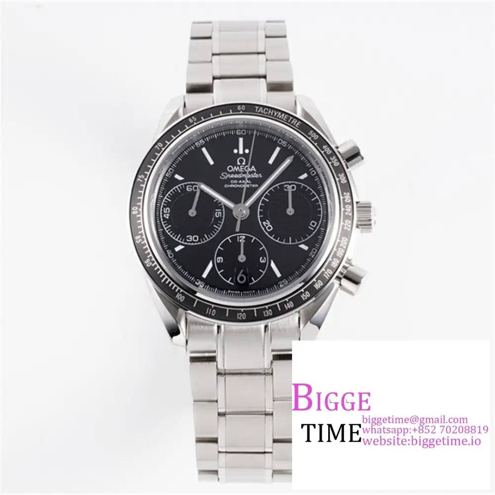 Speedmaster 40Mm Racing Master Black Dial Ss Bracelet Hrf A7750 Option1 Omega