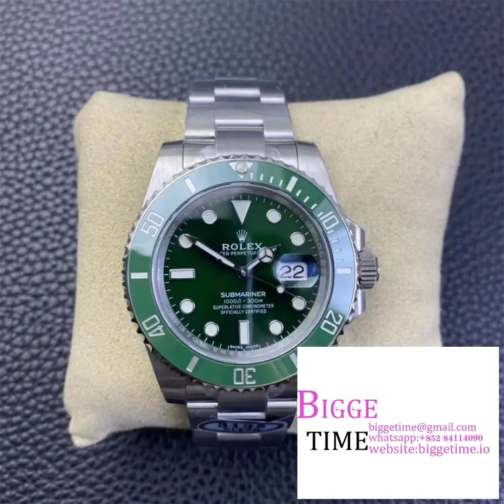 Submariner 40Mm 116610Lv 904L Ceramic Green Dial Ss Bracelet Clean Factory Cf Vr3135 Option1 Rolex