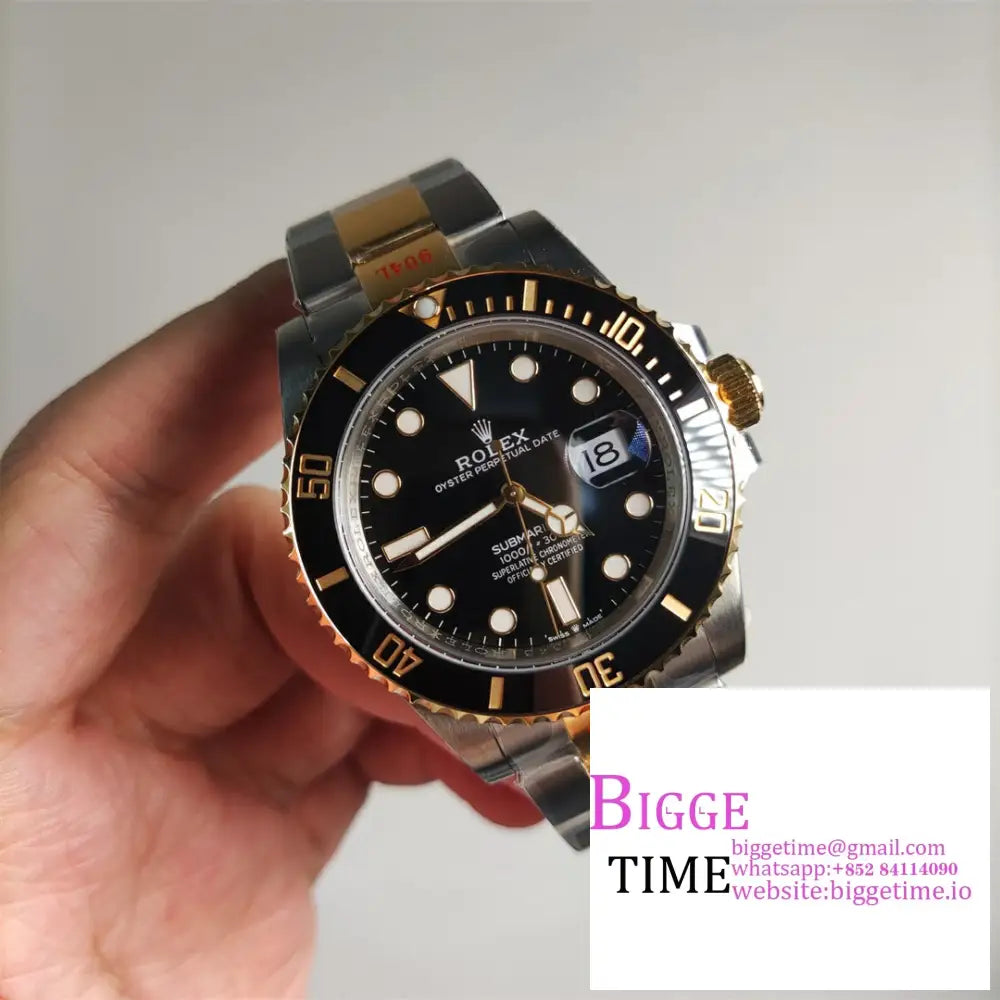 Submariner 41Mm 126613Ln 904L Ceramic Black Dial Yg/Ss Bracelet Vsf Vs3235 Rolex
