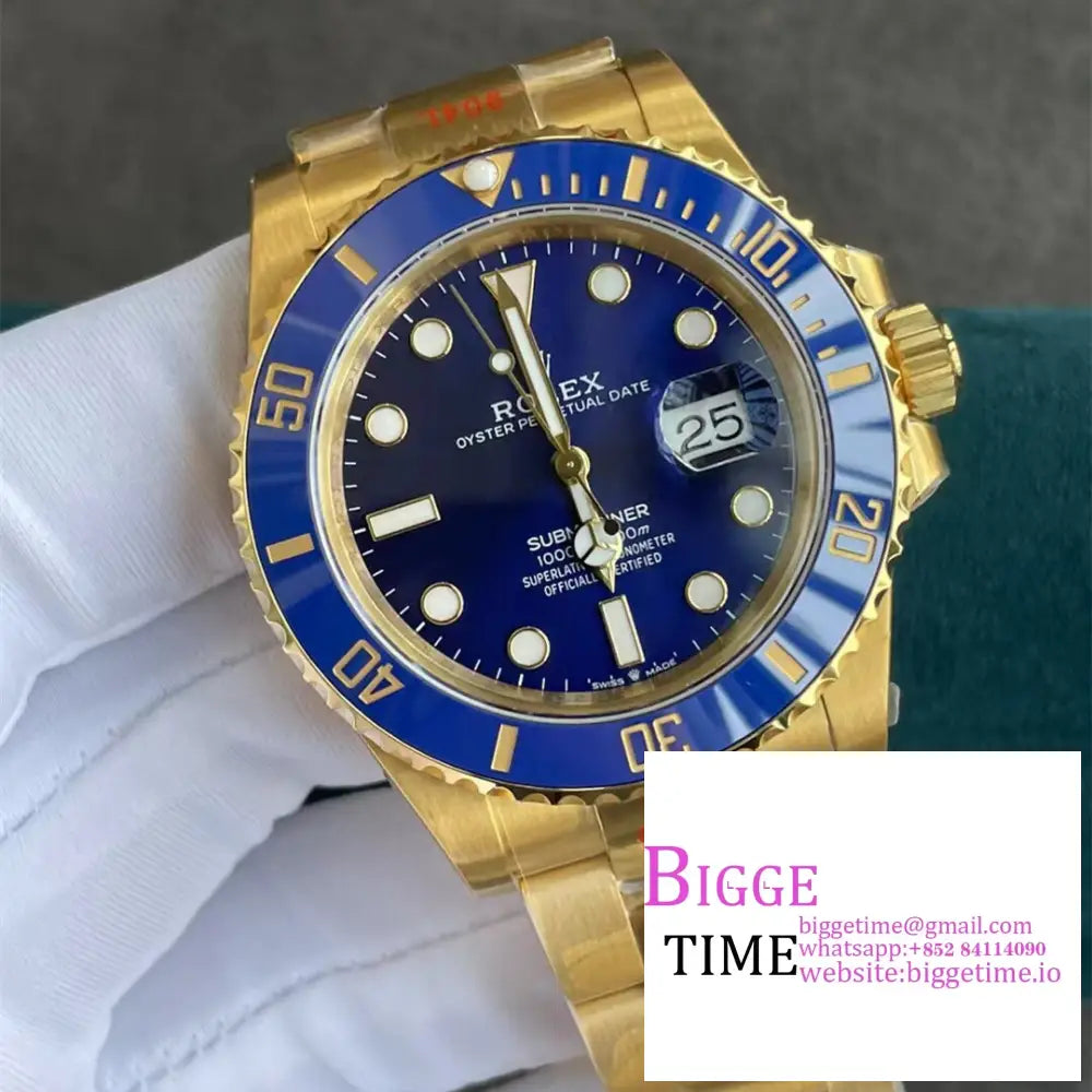Submariner Yg 41Mm 126618Lb 904L Ceramic Blue Dial Bracelet Vsf Vs3235 Rolex