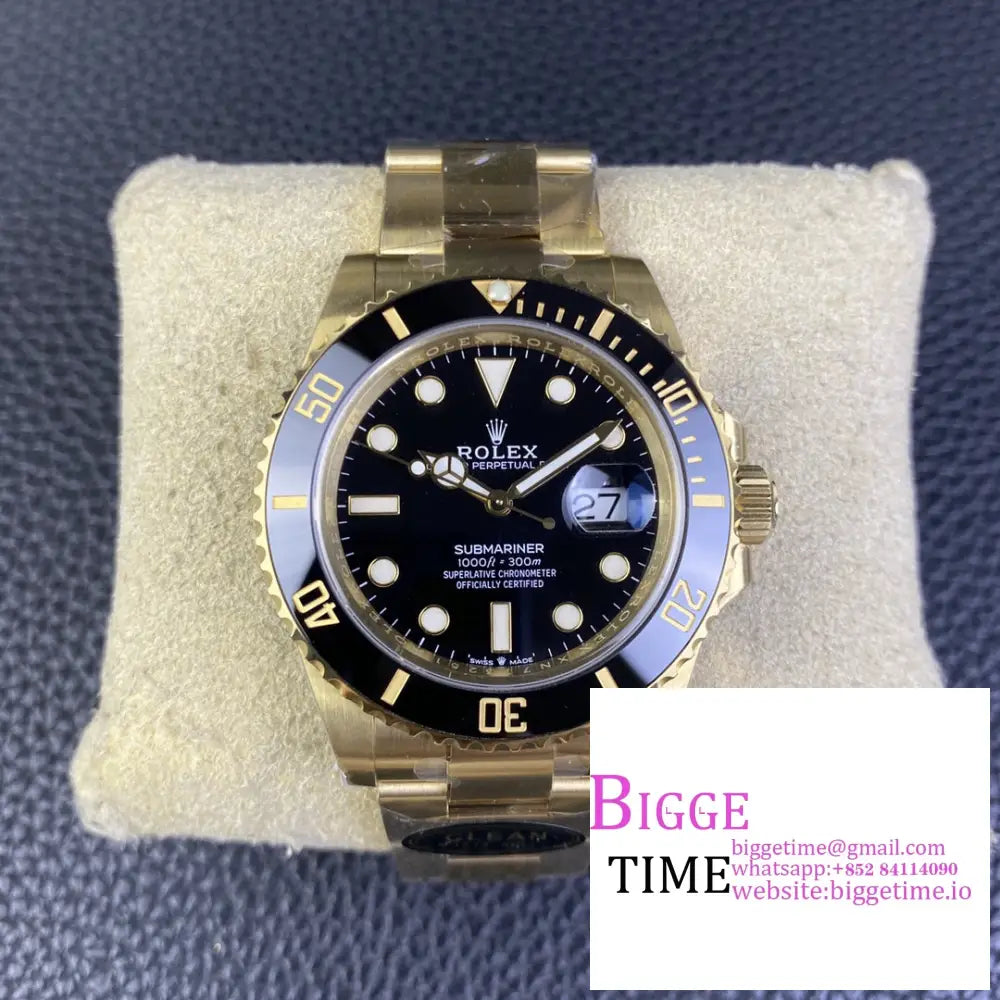 Submariner Yg 41Mm 126618Ln 904L Ceramic Black Dial Bracelet Clean Factory Cf Vr3235 Option1 Rolex