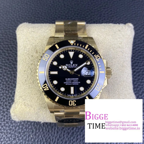 Submariner Yg 41Mm 126618Ln 904L Ceramic Black Dial Bracelet Clean Factory Cf Vr3235 Option1 Rolex