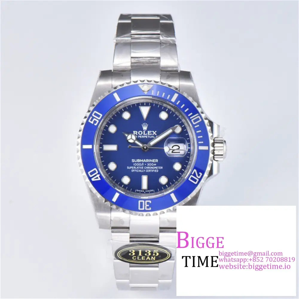 Submariner 40Mm 116610Lb 904L Ceramic Blue Dial Ss Bracelet Clean Factory Cf Vr3135 Option1 Rolex