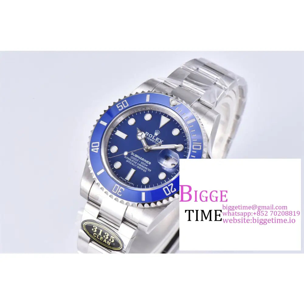 Submariner 40Mm 116610Lb 904L Ceramic Blue Dial Ss Bracelet Clean Factory Cf Vr3135 Rolex