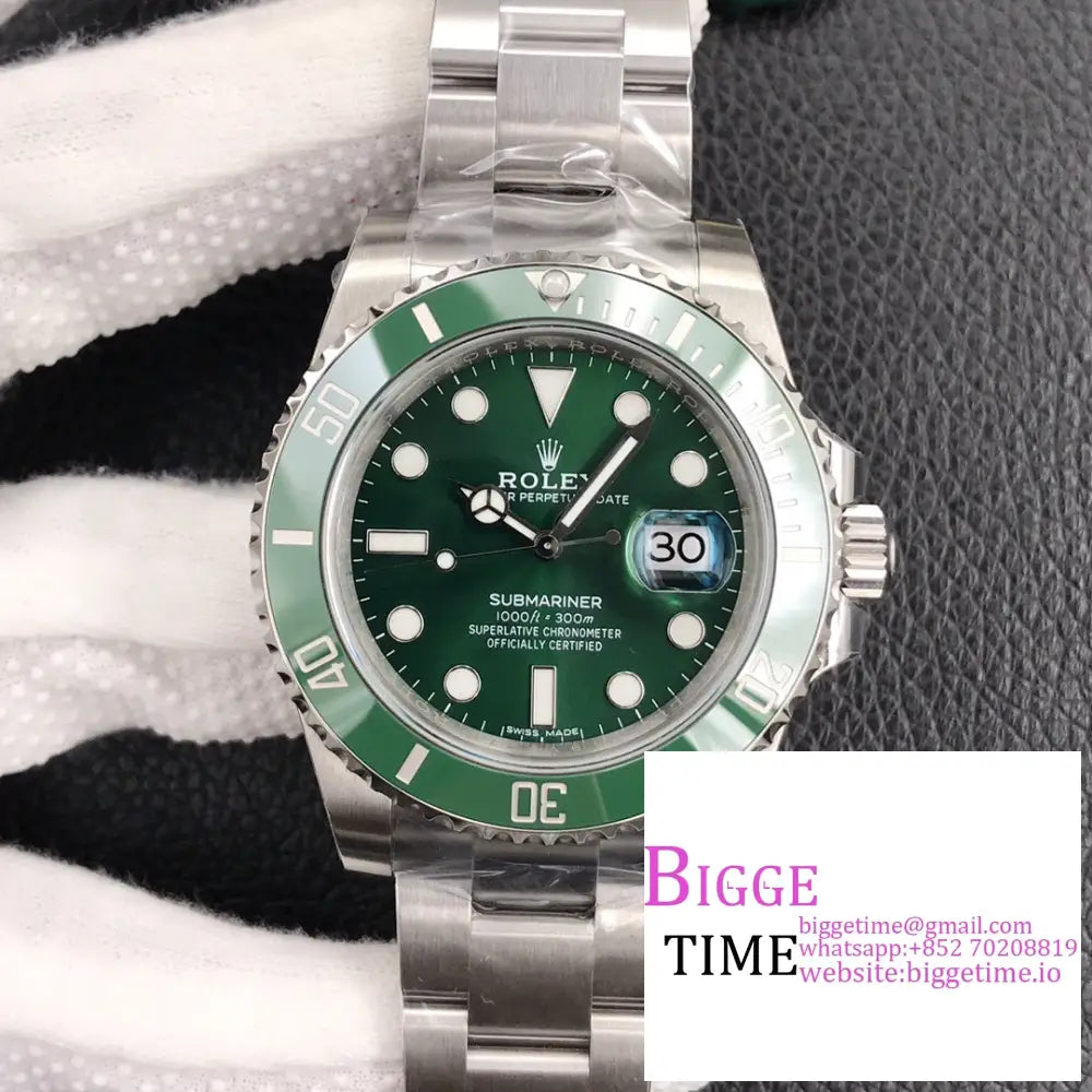 Submariner 40Mm 116610Lv 904L Ceramic Green Dial Ss Bracelet Vsf Vs3135 Option1 Rolex