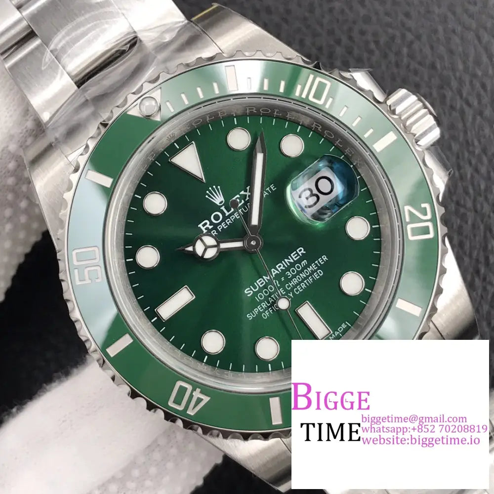 Submariner 40Mm 116610Lv 904L Ceramic Green Dial Ss Bracelet Vsf Vs3135 Rolex