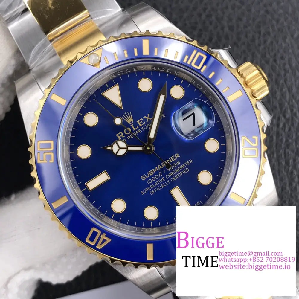 Submariner 40Mm 116613Lb 904L Ceramic Blue Dial Yg/Ss Bracelet Vsf Vs3135 Rolex