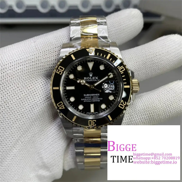 Submariner 40Mm 116613Ln 904L Ceramic Black Dial Yg/Ss Bracelet Clean Factory Cf Vr3135 Option1