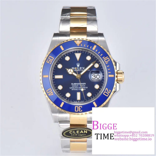 Submariner 40Mm 126613Lb 904L Ceramic Blue Dial Yg/Ss Bracelet Clean Factory Cf Vr3235 Option1 Rolex