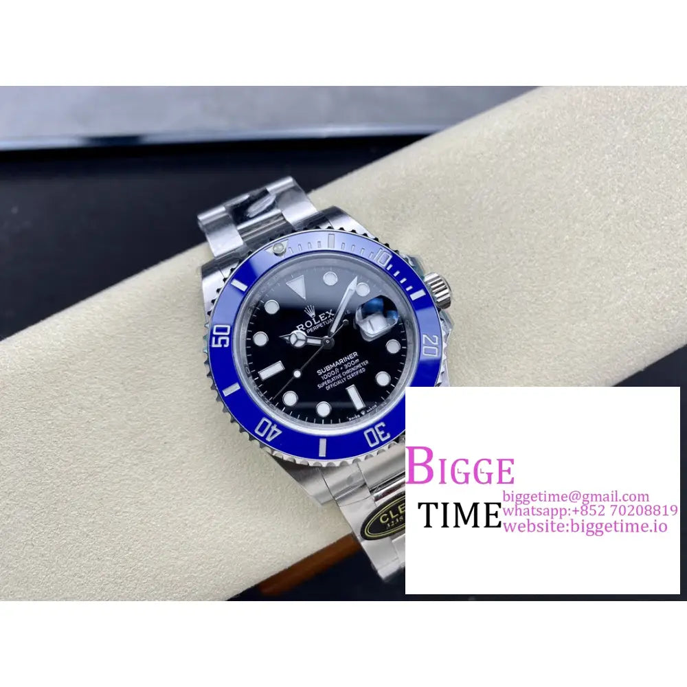 Submariner 41Mm 126610Lb 904L Blue Ceramic Black Dial Ss Bracelet Clean Factory Cf Vr3235 Rolex