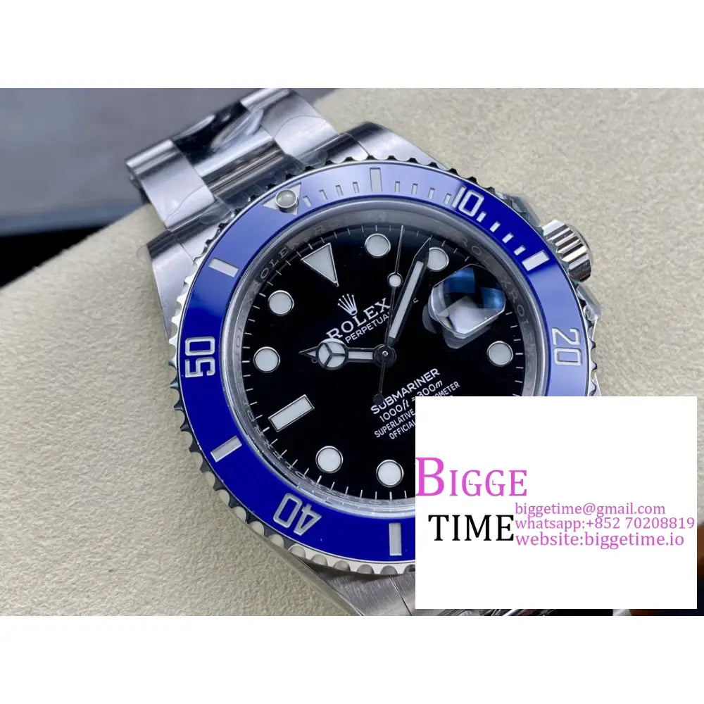 Submariner 41Mm 126610Lb 904L Blue Ceramic Black Dial Ss Bracelet Clean Factory Cf Vr3235 Rolex