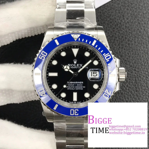 Submariner 41Mm 126610Lb 904L Blue Ceramic Black Dial Ss Bracelet Vsf Vs3235 Option1 Rolex