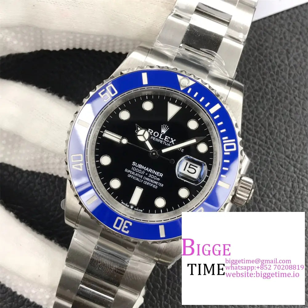 Submariner 41Mm 126610Lb 904L Blue Ceramic Black Dial Ss Bracelet Vsf Vs3235 Rolex