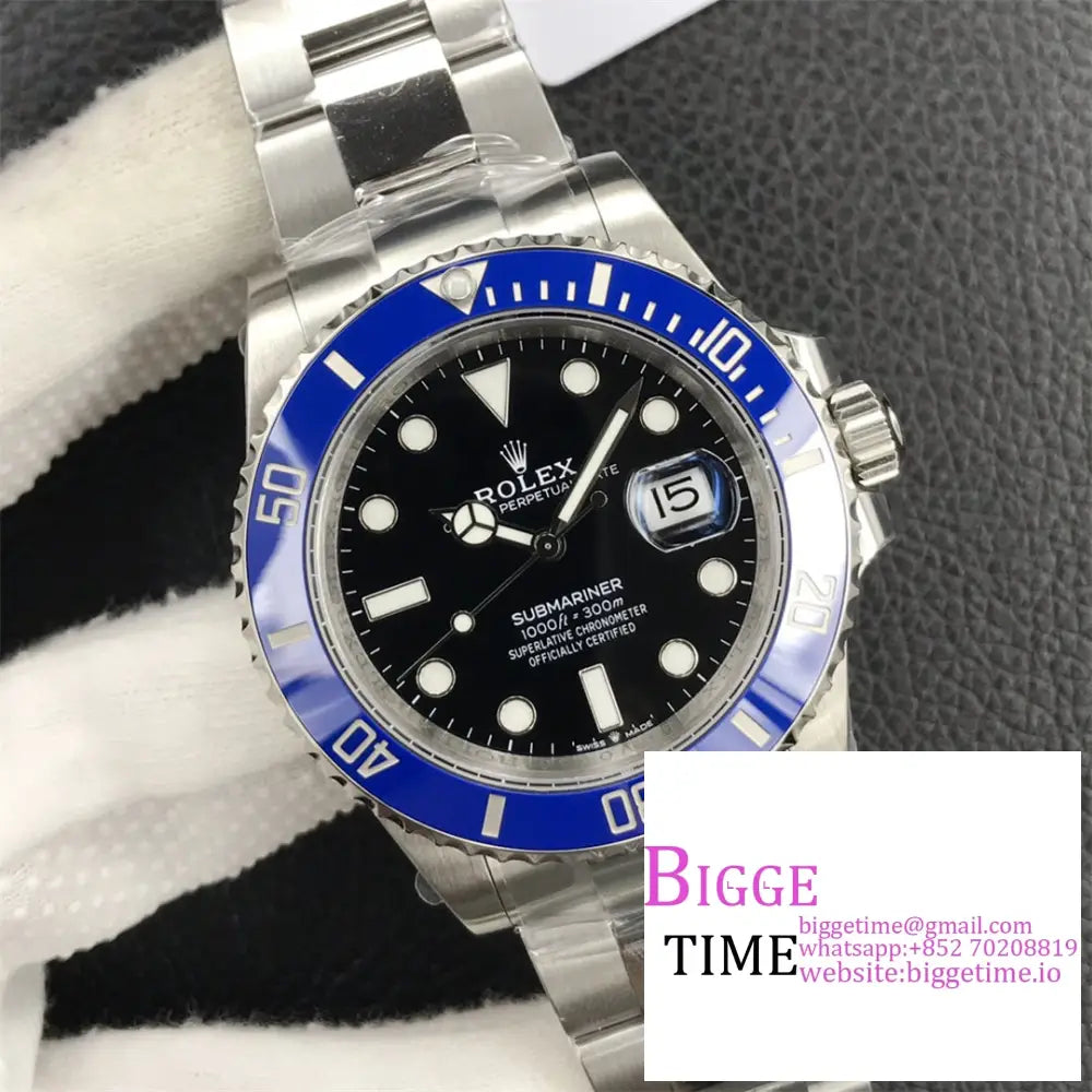 Submariner 41Mm 126610Lb 904L Blue Ceramic Black Dial Ss Bracelet Vsf Vs3235 Rolex