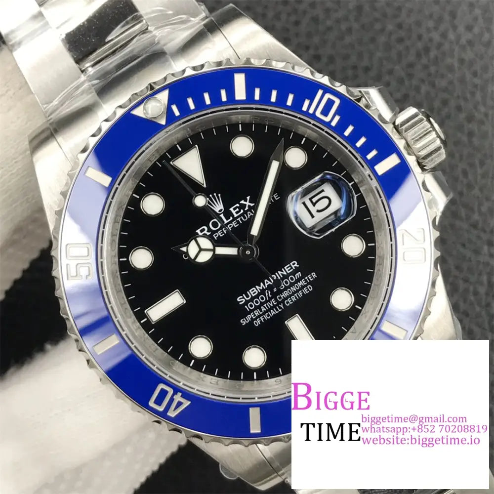 Submariner 41Mm 126610Lb 904L Blue Ceramic Black Dial Ss Bracelet Vsf Vs3235 Rolex