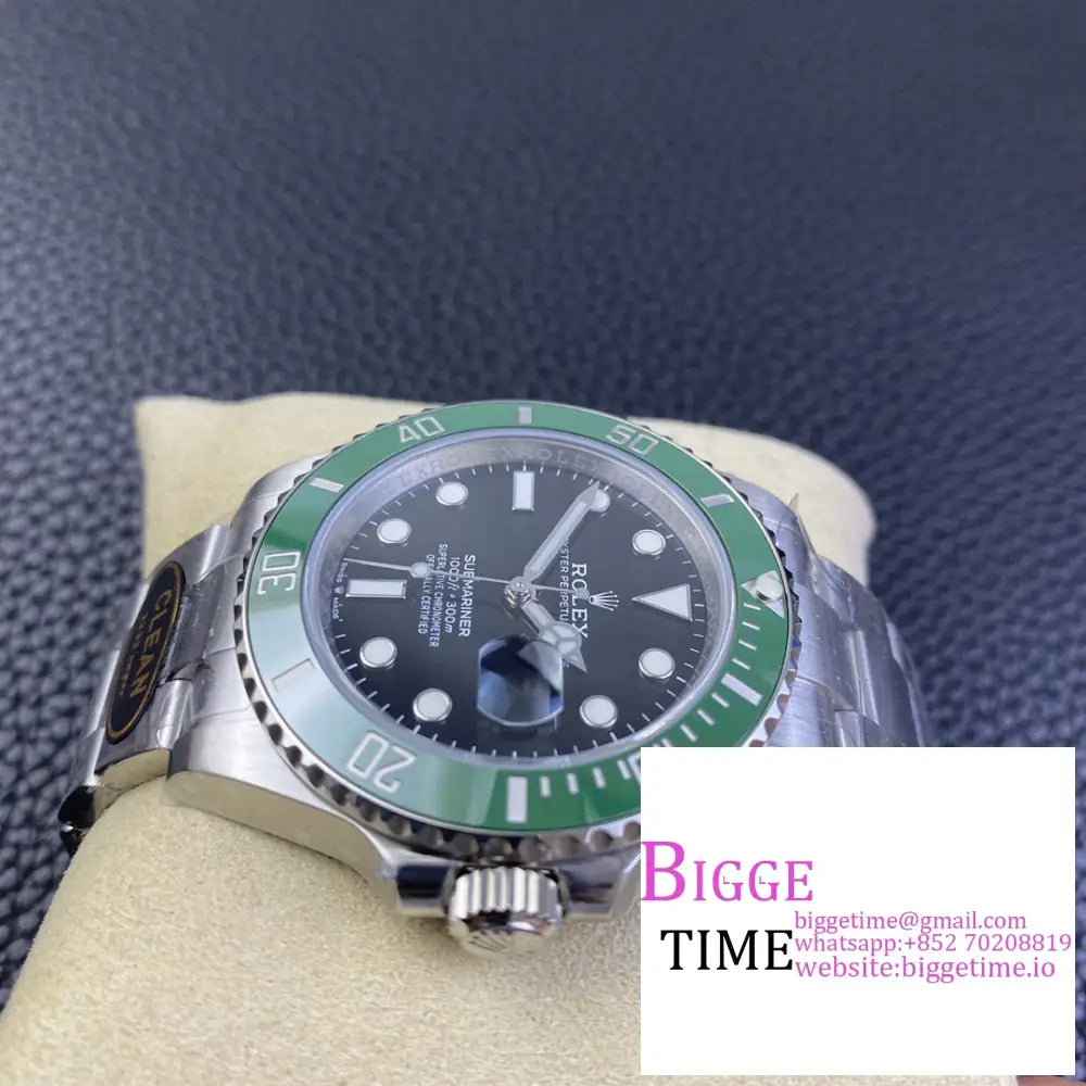 Submariner 41Mm 126610Lv 904L Green Ceramic Black Dial Ss Bracelet Clean Factory Cf Vr3235 Rolex