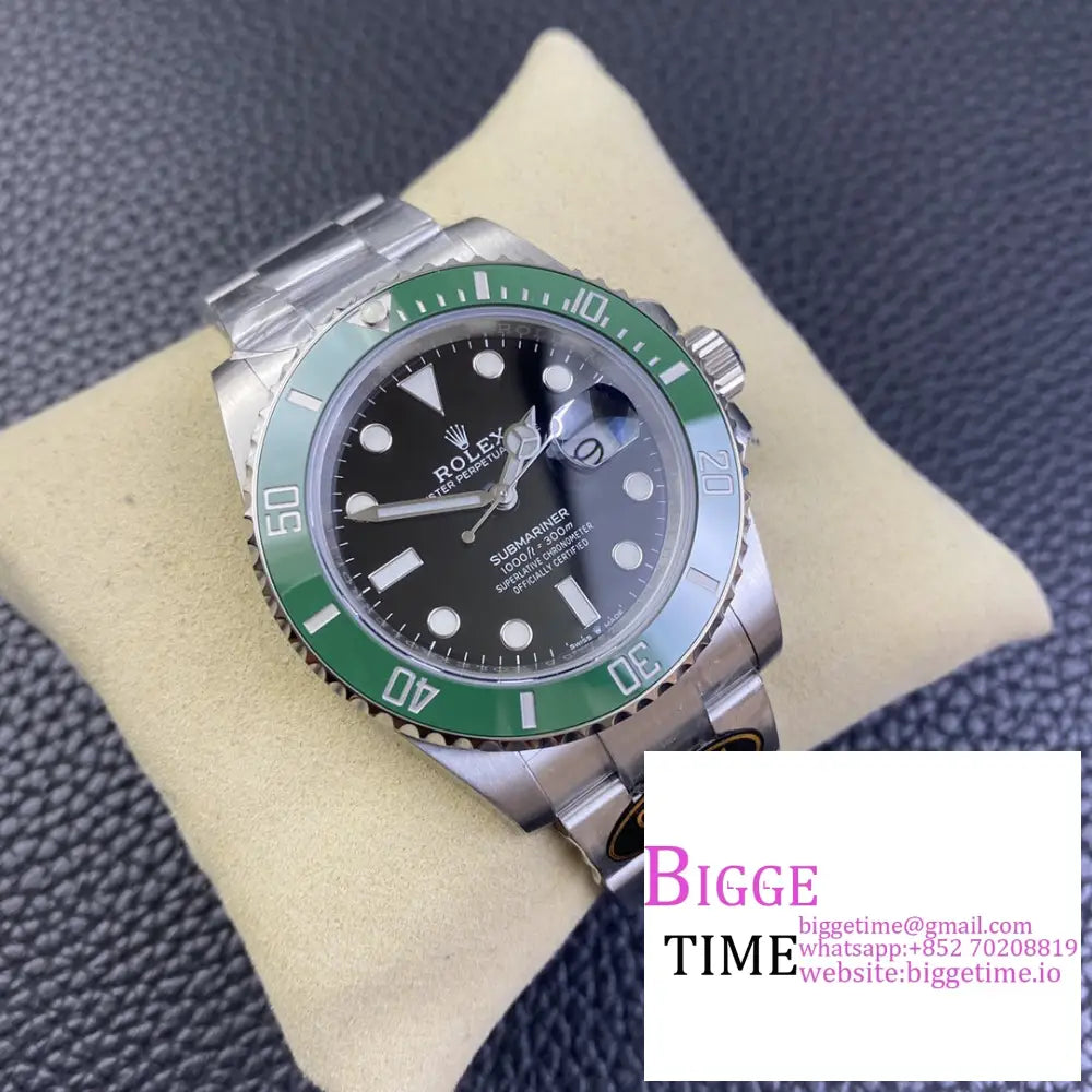 Submariner 41Mm 126610Lv 904L Green Ceramic Black Dial Ss Bracelet Clean Factory Cf Vr3235 Rolex