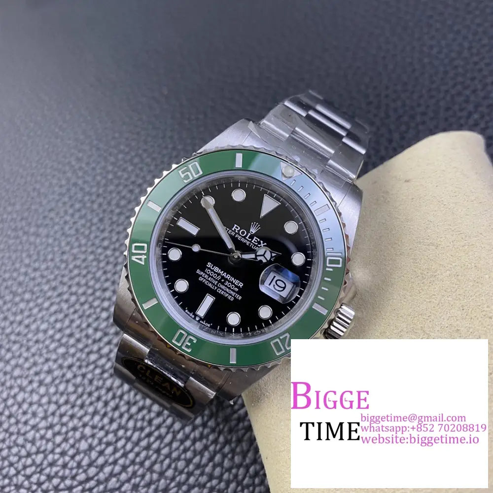 Submariner 41Mm 126610Lv 904L Green Ceramic Black Dial Ss Bracelet Clean Factory Cf Vr3235 Rolex