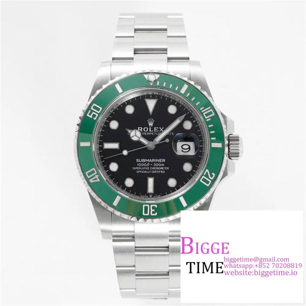 Submariner 41Mm 126610Lv 904L Green Ceramic Black Dial Ss Bracelet Vsf Vs3235 Option1 Rolex