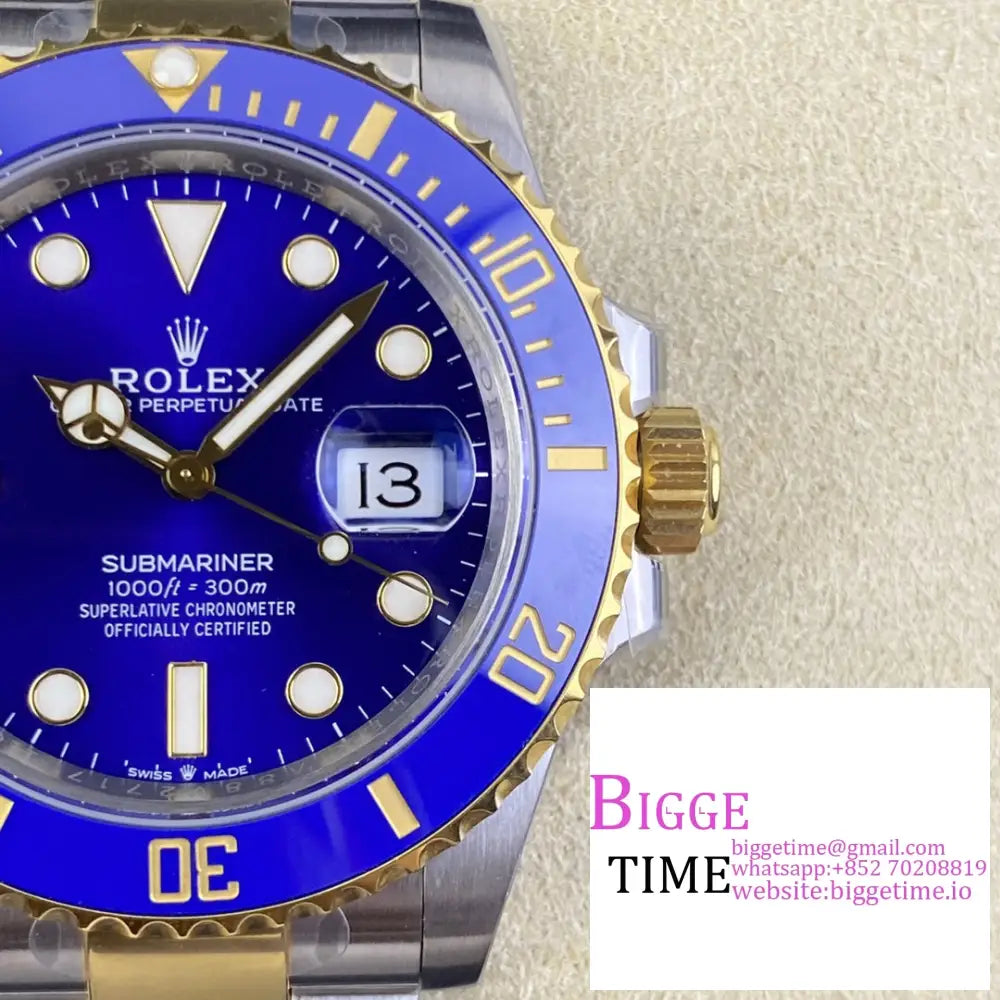 Submariner 41Mm 126613Lb 904L Ceramic Blue Dial Yg/Ss Bracelet Vsf Vs3235 Rolex