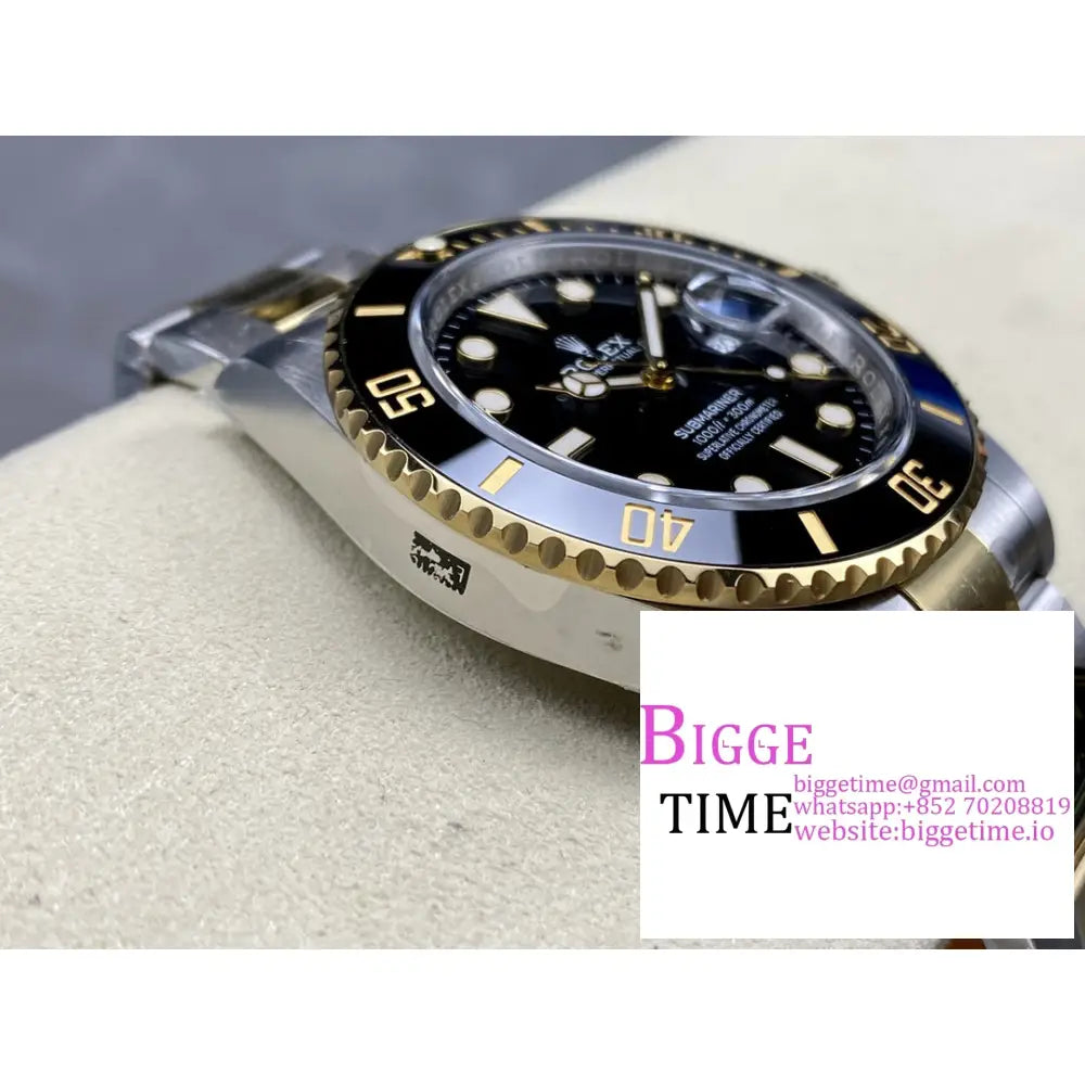 Submariner 41Mm 126613Ln 904L Ceramic Black Dial Yg/Ss Bracelet Clean Factory Cf Vr3235 Rolex