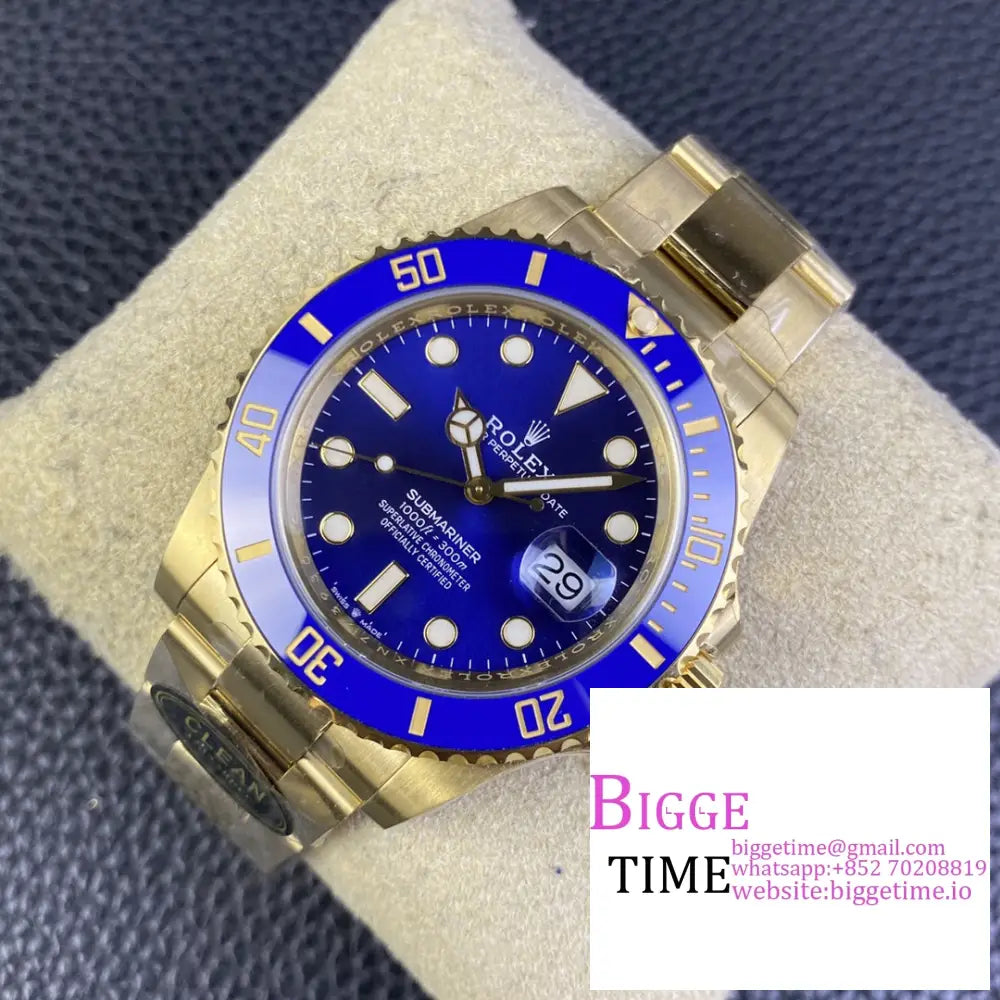 Submariner Cf 41Mm Yg 126618Lb 904L Ceramic Blue Dial Bracelet Clean Factory Vr3235 Rolex