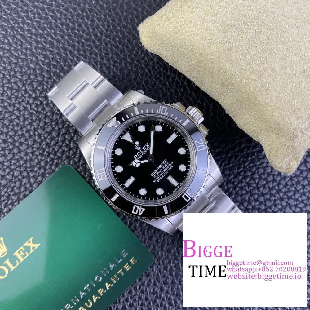 Submariner No Date 41Mm 124060 904L Ceramic Black Dial Ss Bracelet Vsf Vs3230 Rolex