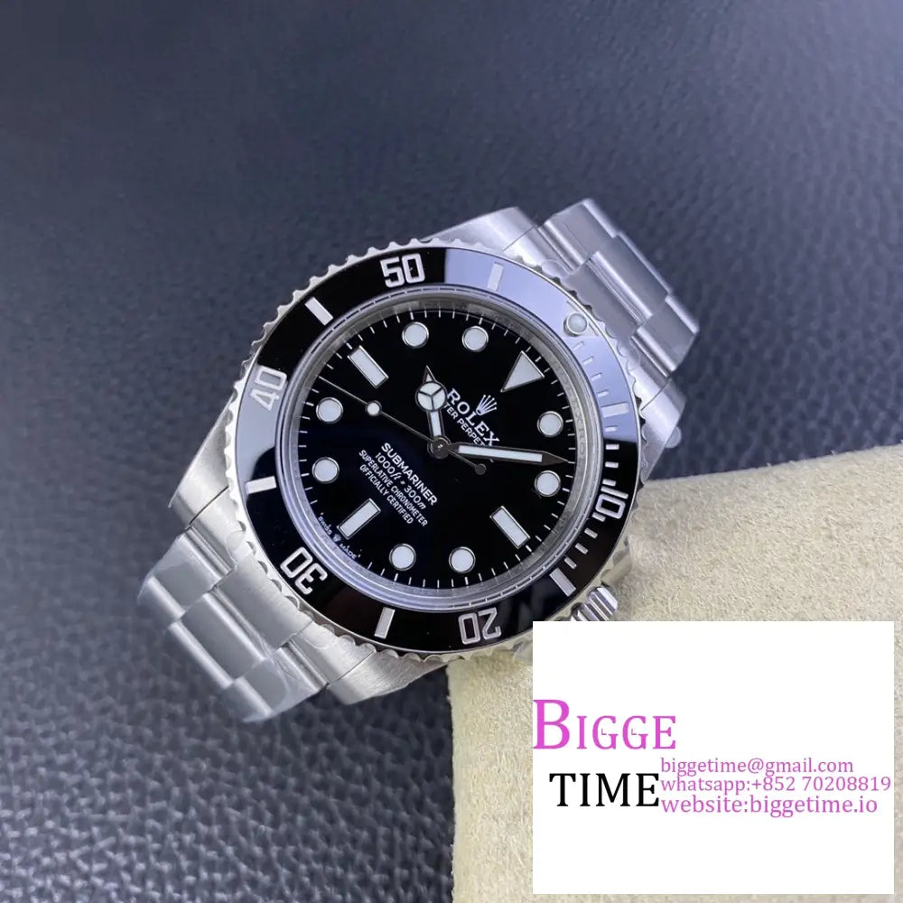 Submariner No Date 41Mm 124060 904L Ceramic Black Dial Ss Bracelet Vsf Vs3230 Rolex