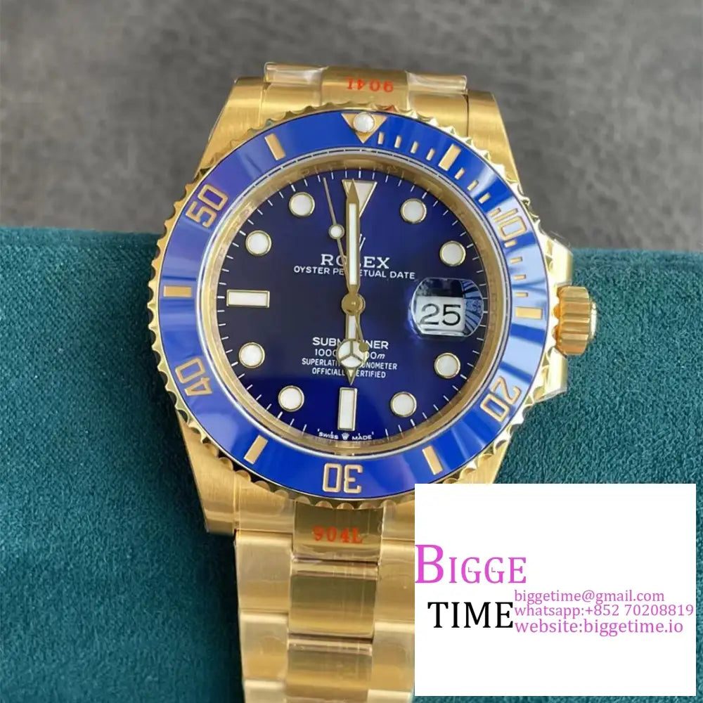 Submariner Yg 41Mm 126618Lb 904L Ceramic Blue Dial Bracelet Vsf Vs3235 Rolex