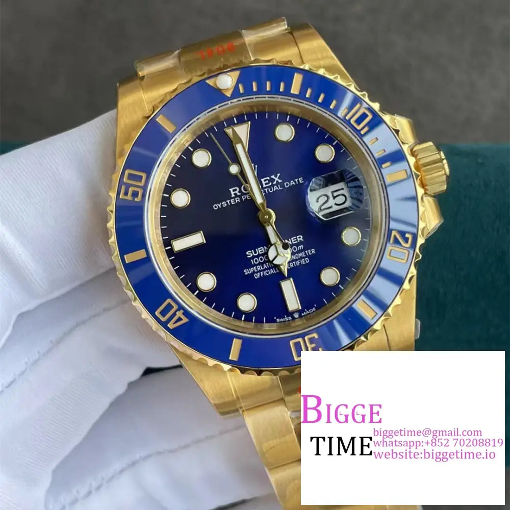 Submariner Yg 41Mm 126618Lb 904L Ceramic Blue Dial Bracelet Vsf Vs3235 Rolex