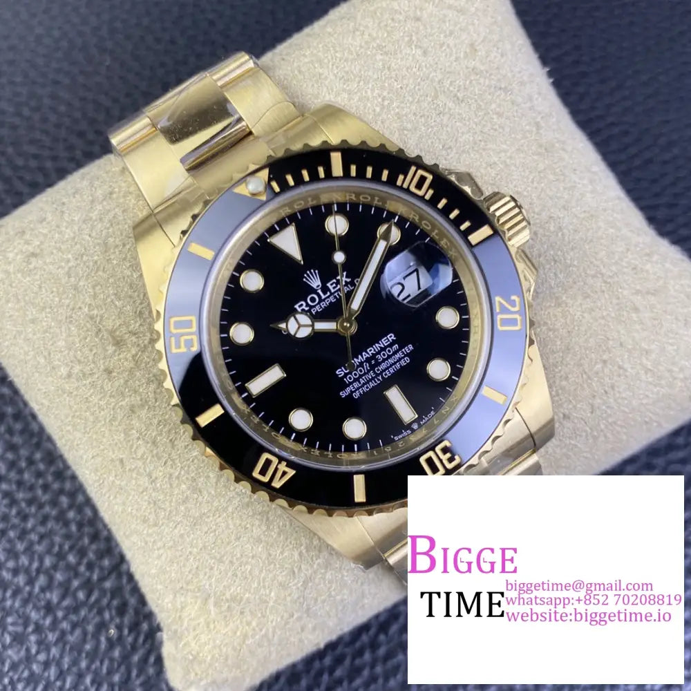 Submariner Yg 41Mm 126618Ln 904L Ceramic Black Dial Bracelet Clean Factory Cf Vr3235 Rolex