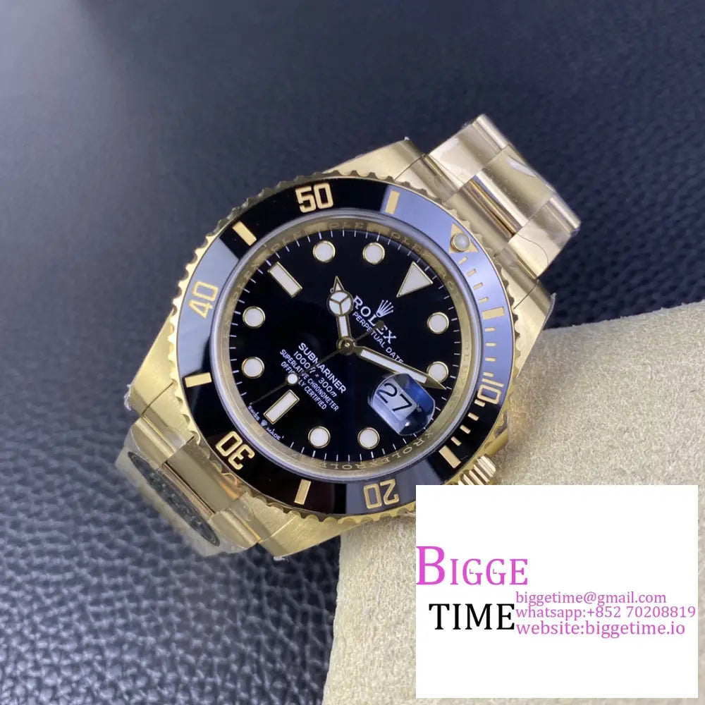 Submariner Yg 41Mm 126618Ln 904L Ceramic Black Dial Bracelet Clean Factory Cf Vr3235 Rolex