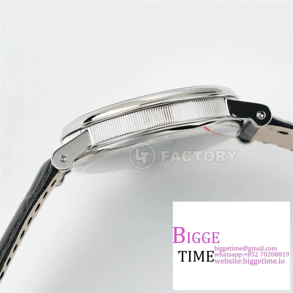 Tradition 40Mm Grey Dial Black Leather Strap Ltf Manual Breguet