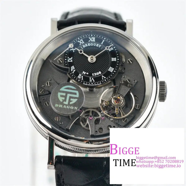 Tradition 40Mm Grey Dial Black Leather Strap Ltf Manual Option1 Breguet