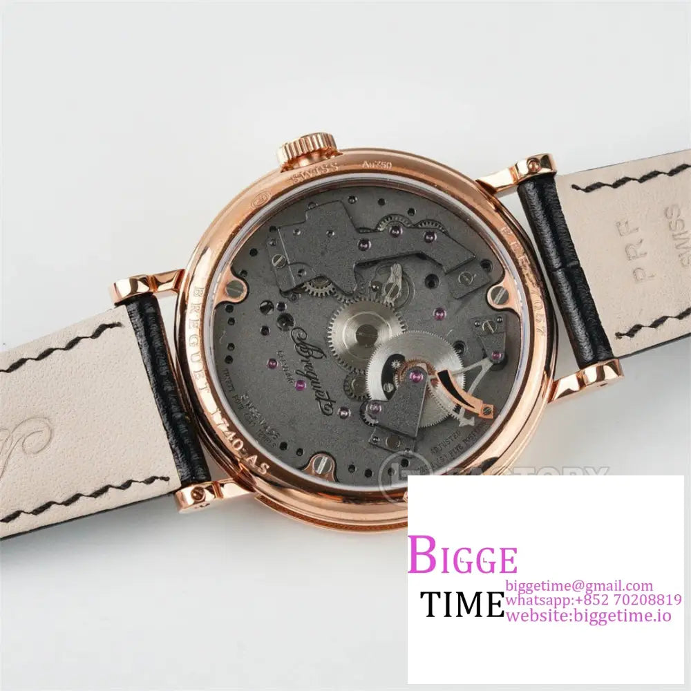 Tradition 40Mm Rg Grey Dial Black Leather Strap Ltf Manual Breguet